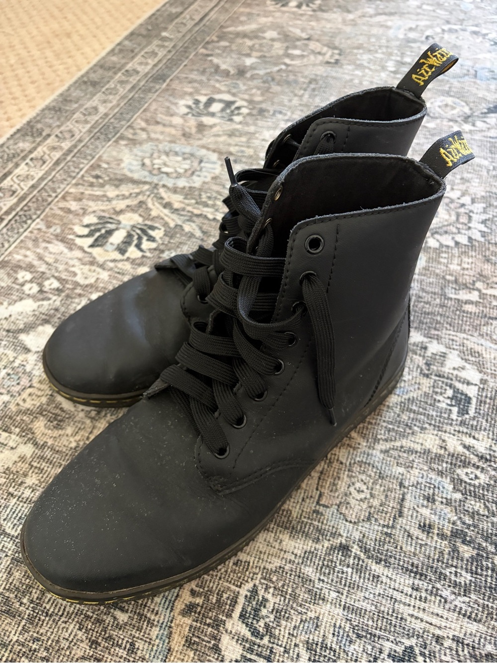 Dr. Martens Black Lace-Up Leather Boots